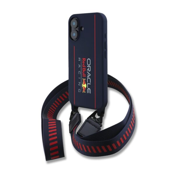 Red Bull iPhone 16 Hoesje met MagSafe en Koord - Vertical Logo