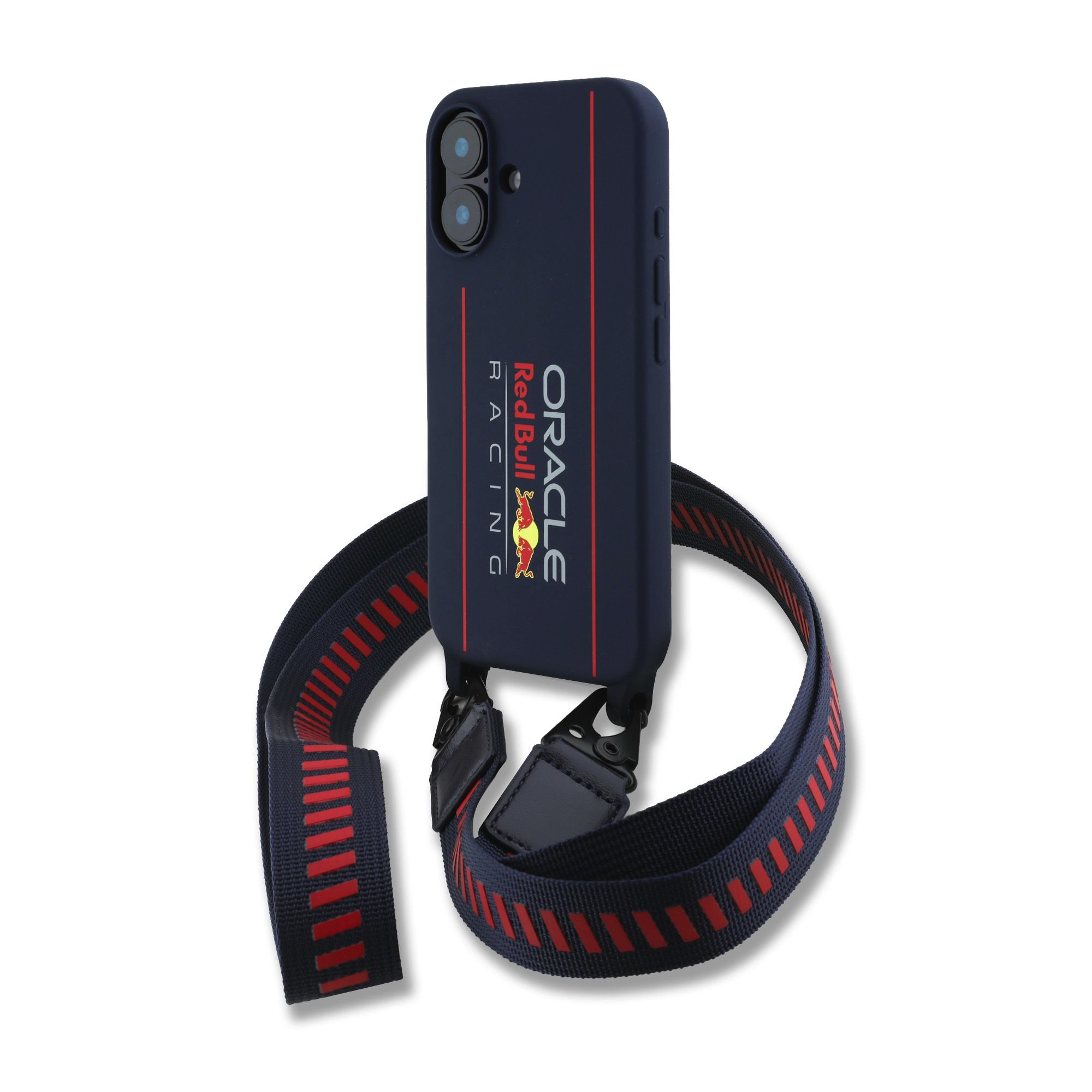 Red Bull iPhone 16 Hoesje met MagSafe en Koord – Vertical Logo 1
