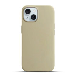 Solidenz Beige Siliconen iPhone 15 hoesje met MagSafe - Desert Sand