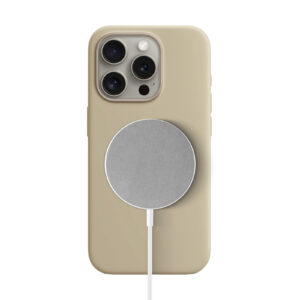 Solidenz Beige Siliconen iPhone 16 Pro hoesje met MagSafe – Desert Sand - 1