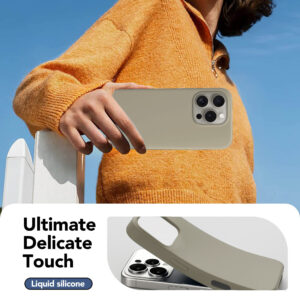 Solidenz Beige Siliconen iPhone 16 Pro hoesje met MagSafe – Desert Sand - 3