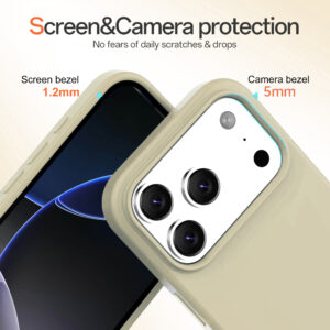 Solidenz Beige Siliconen iPhone 17 Pro Max hoesje met MagSafe – Desert Sand - 2