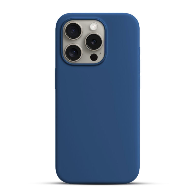 Solidenz Blauw Siliconen iPhone 15 Pro hoesje met MagSafe - Navy Blue