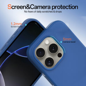 Solidenz Blauw Siliconen iPhone 15 Pro hoesje met MagSafe – Navy Blue - 2