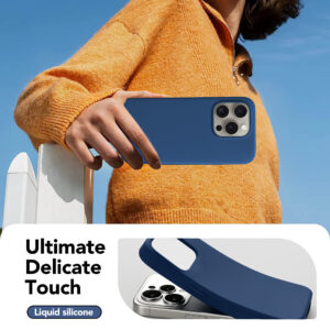 Solidenz Blauw Siliconen iPhone 15 Pro hoesje met MagSafe – Navy Blue - 3