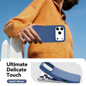 Solidenz Blauw Siliconen iPhone 17 Pro Max hoesje met MagSafe – Navy Blue - 3