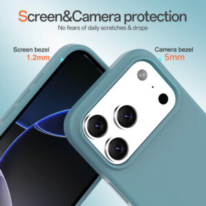 Solidenz Blauw Siliconen iPhone 17 Pro hoesje met MagSafe – Sierra Blue - 1