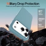 Solidenz Blauw Siliconen iPhone 17 Pro Max hoesje met MagSafe – Sierra Blue - 6