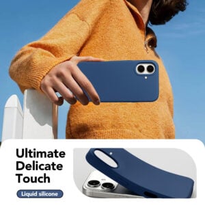 Solidenz Blauw Siliconen iPhone 16 hoesje met MagSafe – Navy Blue - 3