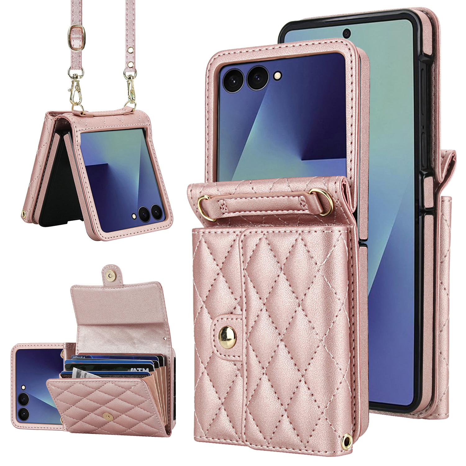 Solidenz Fashion Portemonnee hoesje met koord Samsung Galaxy Z Flip 7 – Roségoud 1 Solidenz Fashion Portemonnee hoesje met koord Samsung Galaxy Z Flip 7 – Roségoud 1