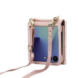 Solidenz Fashion Portemonnee hoesje met koord Samsung Galaxy Z Flip 7 – Roségoud - 8