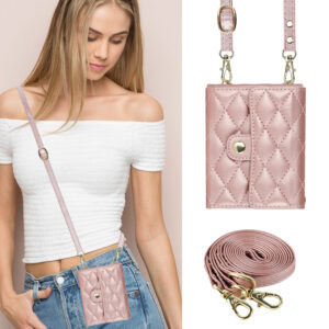 Solidenz Fashion Portemonnee hoesje met koord Samsung Galaxy Z Flip 7 – Roségoud - 5