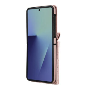 Solidenz Fashion Portemonnee hoesje met koord Samsung Galaxy Z Flip 7 – Roségoud - 7