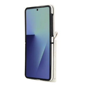 Solidenz Fashion Portemonnee hoesje met koord Samsung Galaxy Z Flip 7 – Wit - 8