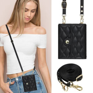 Solidenz Fashion Portemonnee hoesje met koord Samsung Galaxy Z Flip 7 – Zwart - 5