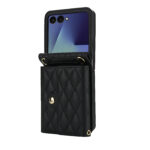 Solidenz Fashion Portemonnee hoesje met koord Samsung Galaxy Z Flip 7 – Zwart - 6