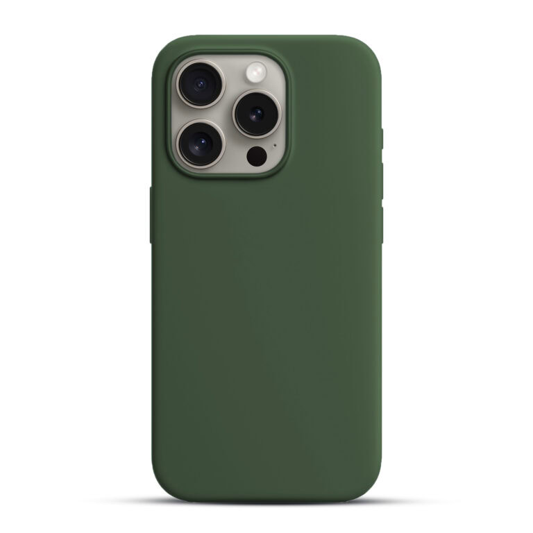 Solidenz Groen Siliconen iPhone 15 Pro hoesje met MagSafe - Pine Green