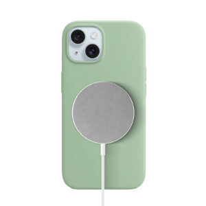 Solidenz Groen Siliconen iPhone 15 hoesje met MagSafe – Mint - 1