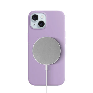 Solidenz Lila Siliconen iPhone 15 hoesje met MagSafe – Lavender - 1