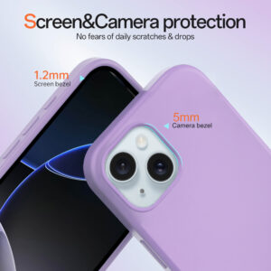 Solidenz Lila Siliconen iPhone 15 hoesje met MagSafe – Lavender - 2
