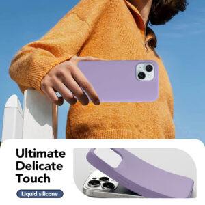 Solidenz Lila Siliconen iPhone 15 hoesje met MagSafe – Lavender - 3