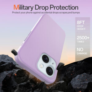 Solidenz Lila Siliconen iPhone 15 hoesje met MagSafe – Lavender - 5