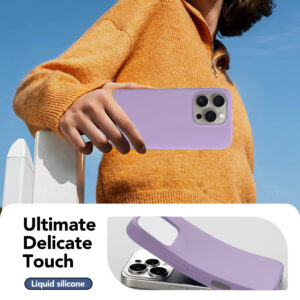 Solidenz Lila Siliconen iPhone 16 Pro hoesje met MagSafe – Lavender - 3