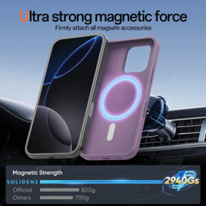Solidenz Lila Siliconen iPhone 16 Pro hoesje met MagSafe – Lavender - 4
