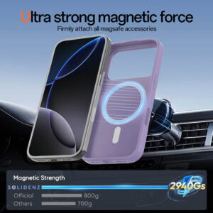 Solidenz Lila Siliconen iPhone 17 Pro Max hoesje met MagSafe – Lavender - 3
