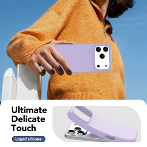 Solidenz Lila Siliconen iPhone 17 Pro Max hoesje met MagSafe – Lavender - 4