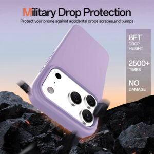 Solidenz Lila Siliconen iPhone 17 Pro Max hoesje met MagSafe – Lavender - 5