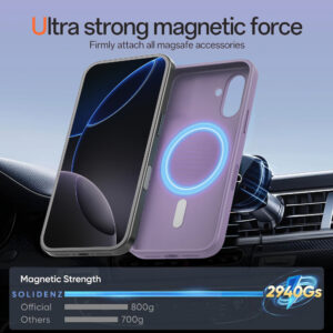 Solidenz Lila Siliconen iPhone 16 hoesje met MagSafe – Lavender - 4
