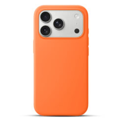 Solidenz Oranje Siliconen iPhone 17 Pro hoesje met MagSafe - Papaya