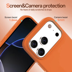 Solidenz Oranje Siliconen iPhone 17 Pro Max hoesje met MagSafe – Papaya - 2