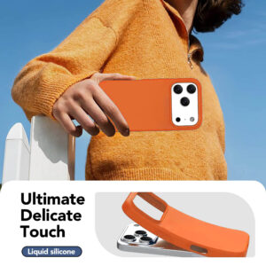 Solidenz Oranje Siliconen iPhone 17 Pro Max hoesje met MagSafe – Papaya - 3
