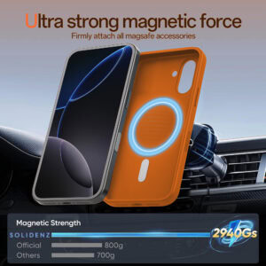 Solidenz Oranje Siliconen iPhone 17 hoesje met MagSafe – Papaya - 4