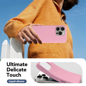 Solidenz Roze Siliconen iPhone 16 Pro hoesje met MagSafe – Rose Quartz - 3