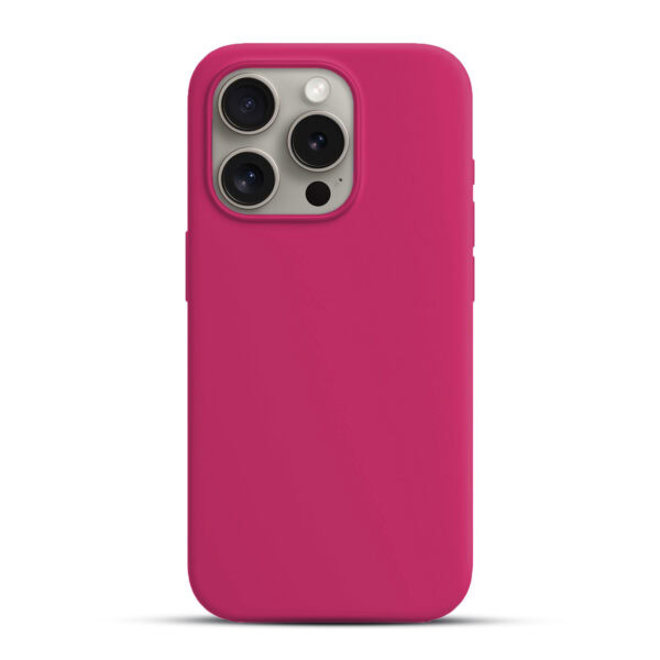 Solidenz Roze Siliconen iPhone 16 Pro hoesje met MagSafe - Royal Fuchsia