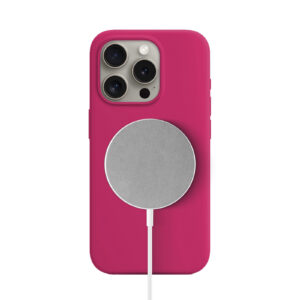Solidenz Roze Siliconen iPhone 16 Pro hoesje met MagSafe – Royal Fuchsia - 1