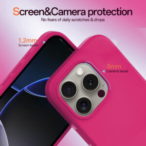 Solidenz Roze Siliconen iPhone 16 Pro hoesje met MagSafe – Royal Fuchsia - 2