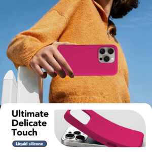 Solidenz Roze Siliconen iPhone 16 Pro hoesje met MagSafe – Royal Fuchsia - 3