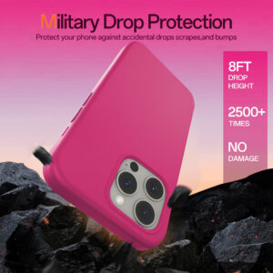 Solidenz Roze Siliconen iPhone 16 Pro hoesje met MagSafe – Royal Fuchsia - 5