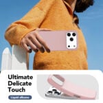 Solidenz Roze Siliconen iPhone 17 Pro hoesje met MagSafe – Rose Quartz - 4