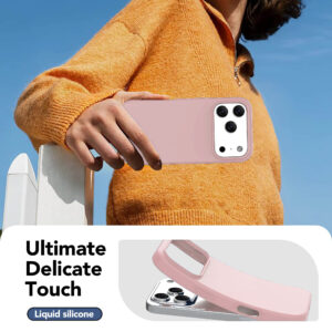 Solidenz Roze Siliconen iPhone 17 Pro hoesje met MagSafe – Rose Quartz - 3