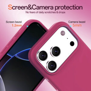 Solidenz Roze Siliconen iPhone 17 Pro hoesje met MagSafe – Royal Fuchsia - 2