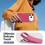 Solidenz Roze Siliconen iPhone 17 Pro Max hoesje met MagSafe – Royal Fuchsia - 4