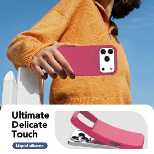 Solidenz Roze Siliconen iPhone 17 Pro hoesje met MagSafe – Royal Fuchsia - 3