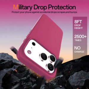 Solidenz Roze Siliconen iPhone 17 Pro hoesje met MagSafe – Royal Fuchsia - 5