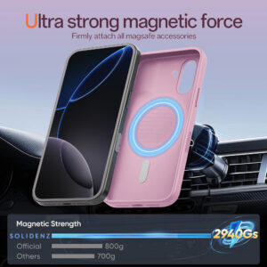Solidenz Roze Siliconen iPhone 16 hoesje met MagSafe – Rose Quartz - 4