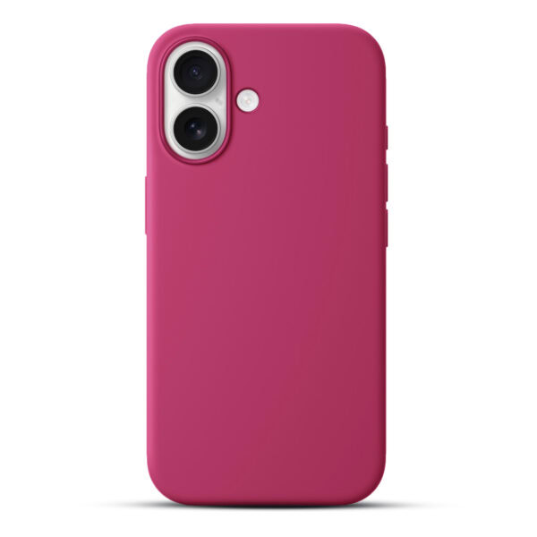 Solidenz Roze Siliconen iPhone 16 hoesje met MagSafe - Royal Fuchsia